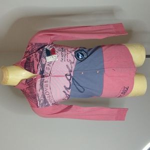 Desigual Medium Light Red Button Down